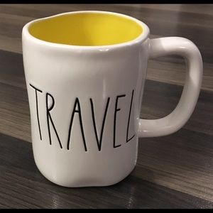 Rae Dunn Travel Mug Yellow Interior
